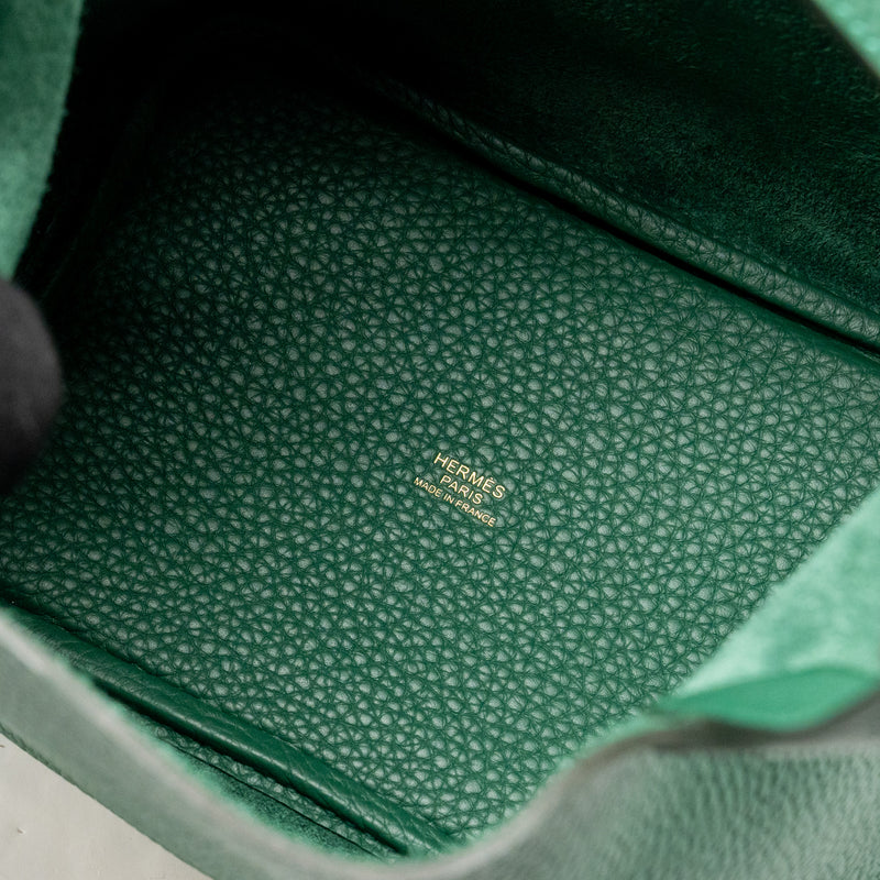 Hermes Picotin 18 Lock Bag Clemence Vert Moyen GHW Stamp K