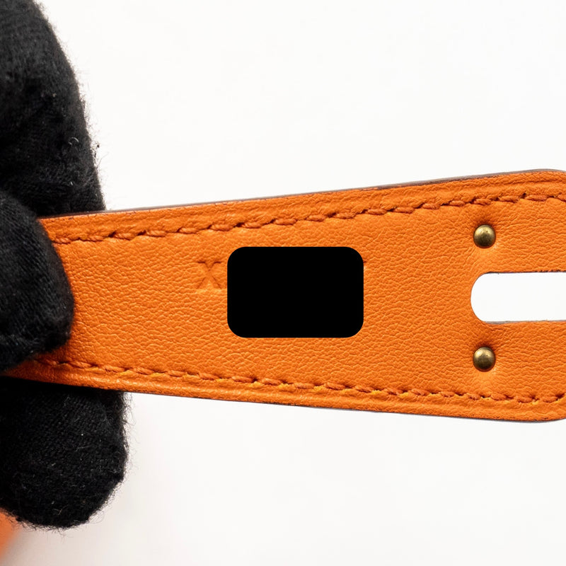 Hermes Lindy 30 Swift Leather orange / red LGHW Stamp X