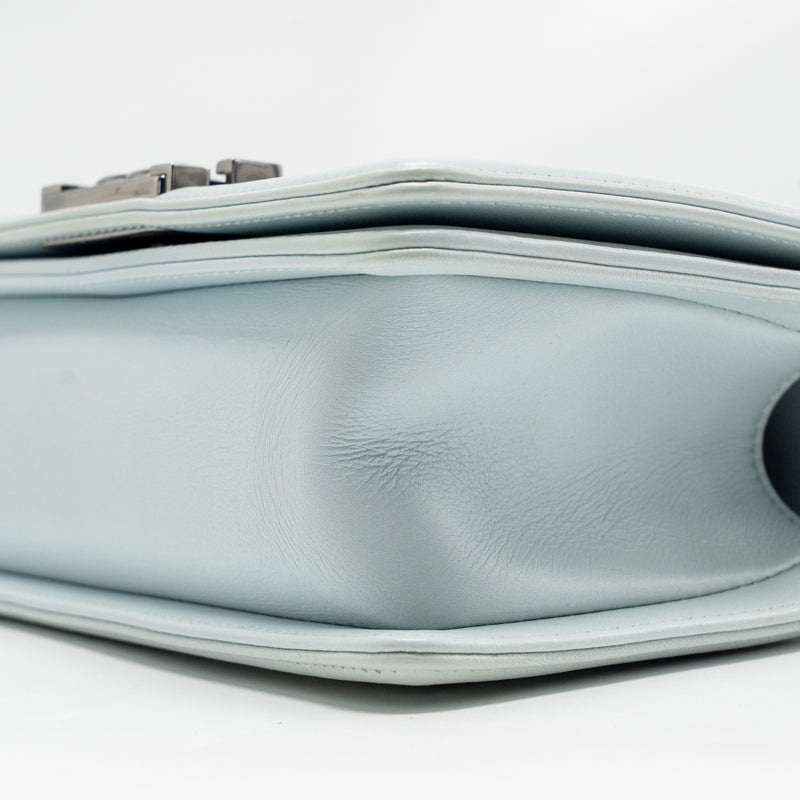 Chanel Small Boy Bag Calfskin Light Blue SHW (Microchip)