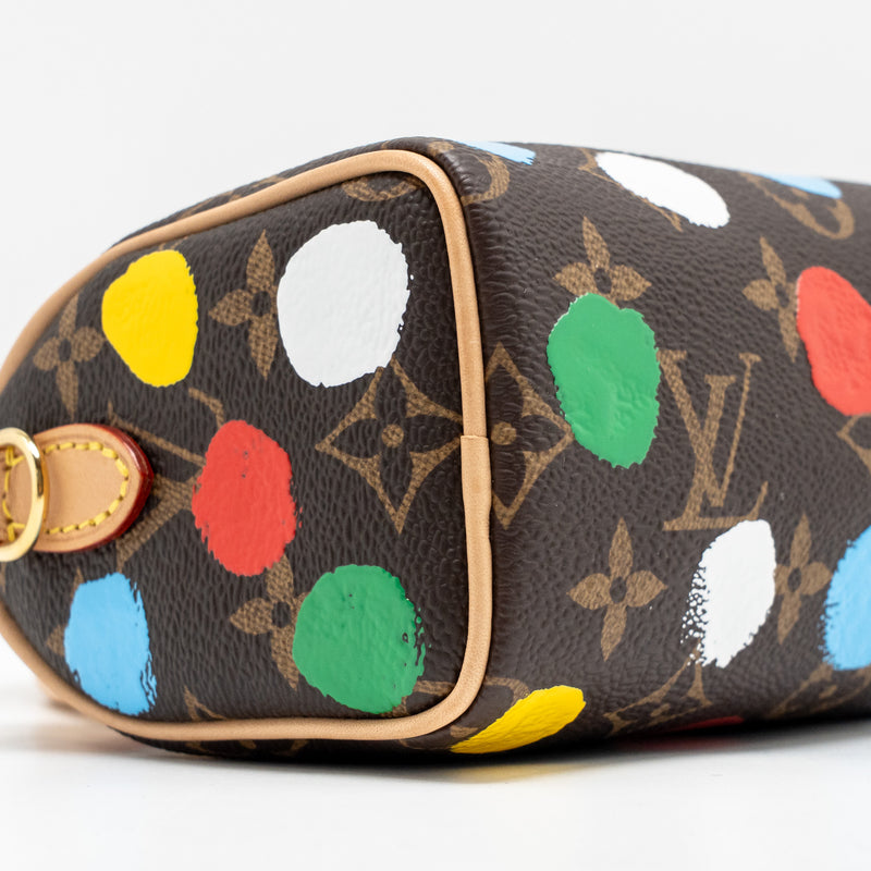 Louis Vuitton x Yayoi Kusama Nano Speedy Monogram Canvas GHW