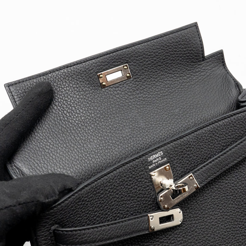 Hermes Kelly 25 Togo Black SHW stamp W