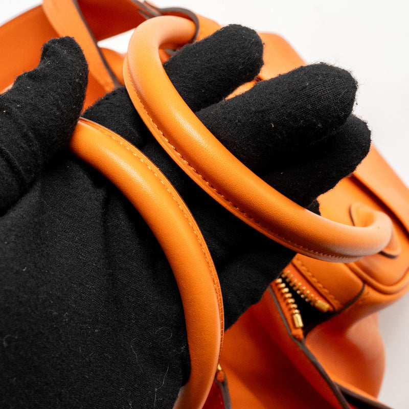 Hermes Lindy 30 Swift Leather orange / red LGHW Stamp X