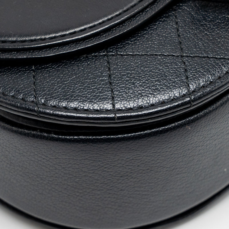 Chanel Small Coco Curve Flap Bag Shiny Goatskin/Calfskin Black GHW