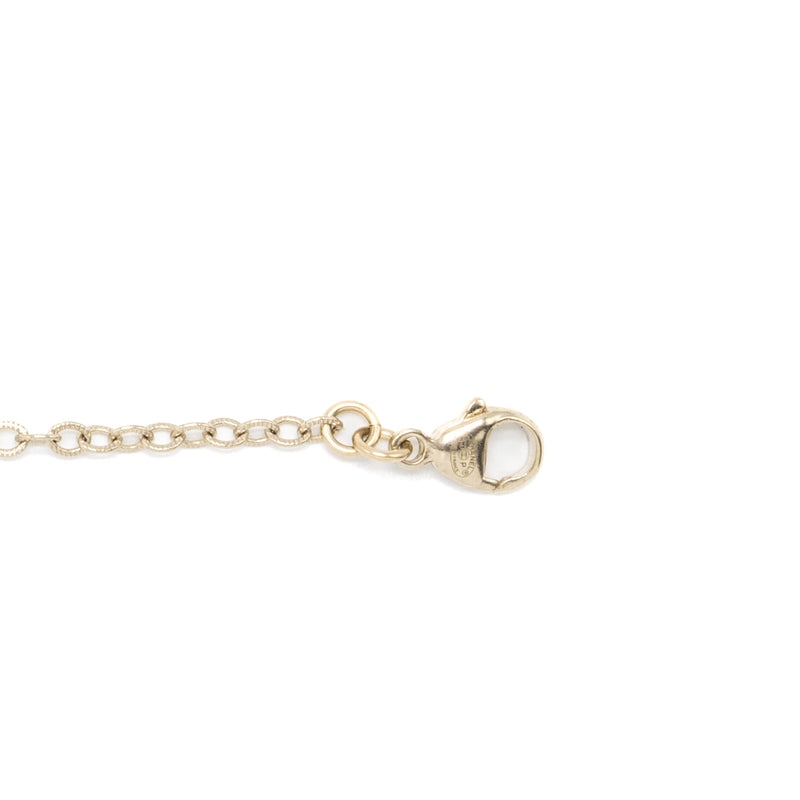 Chanel CC Logo Dropped/Pearl Bracelet Light Gold Tone