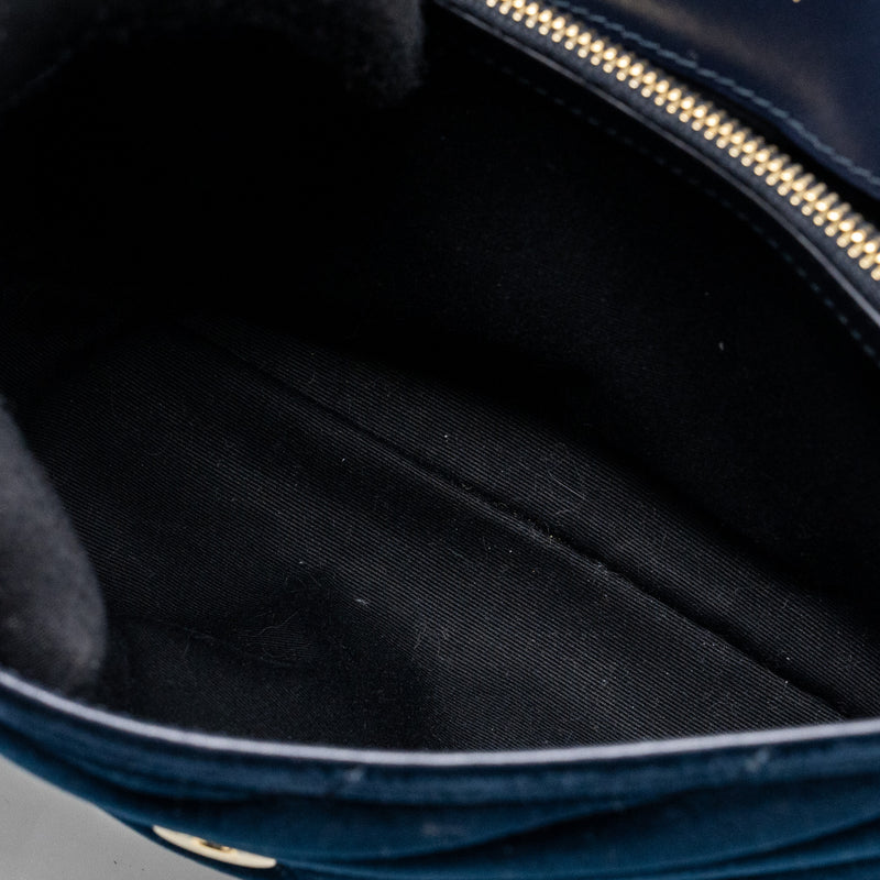 Saint Laurent /YSL Medium Lou Lou In Velvet Blue GHW