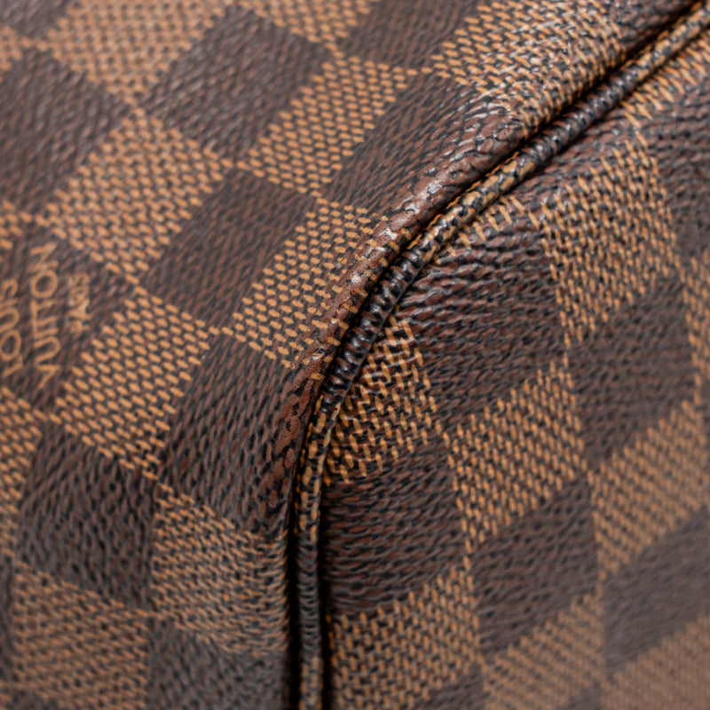 LOUIS VUITTON Neverfull MM Damier Ebene Canvas GHW