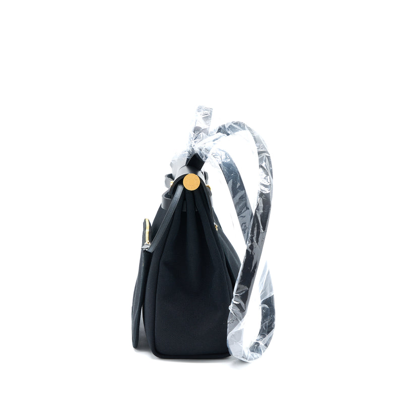 Hermes Herbag Zip 31 Bag Canvas/Hunter Black GHW Stamp U