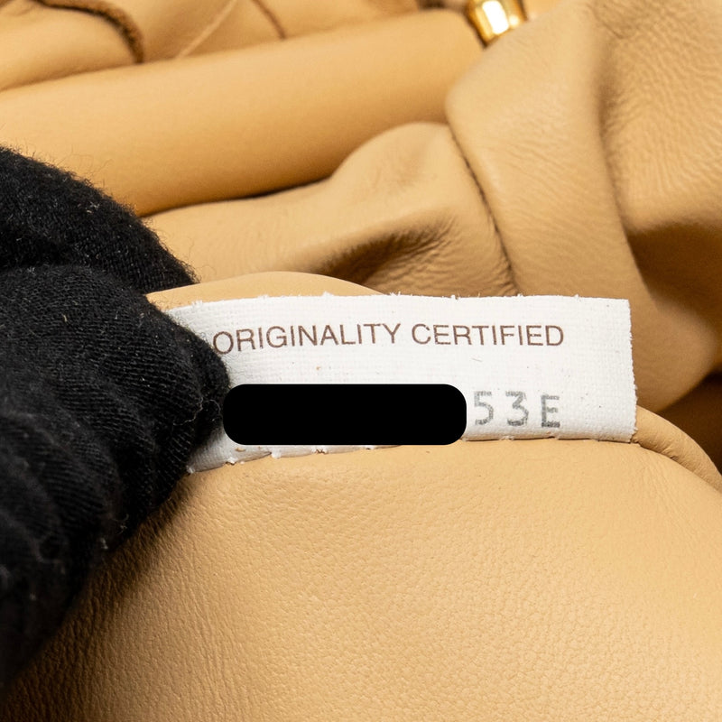 Bottega Veneta Pouch Intrecciato Leather Beige GHW