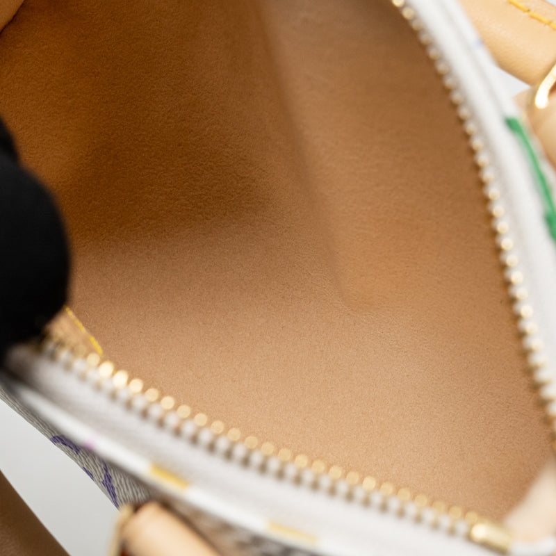 Louis Vuitton Takashi Murakami Nano Speedy Multicoloured Monogram Canvas White GHW