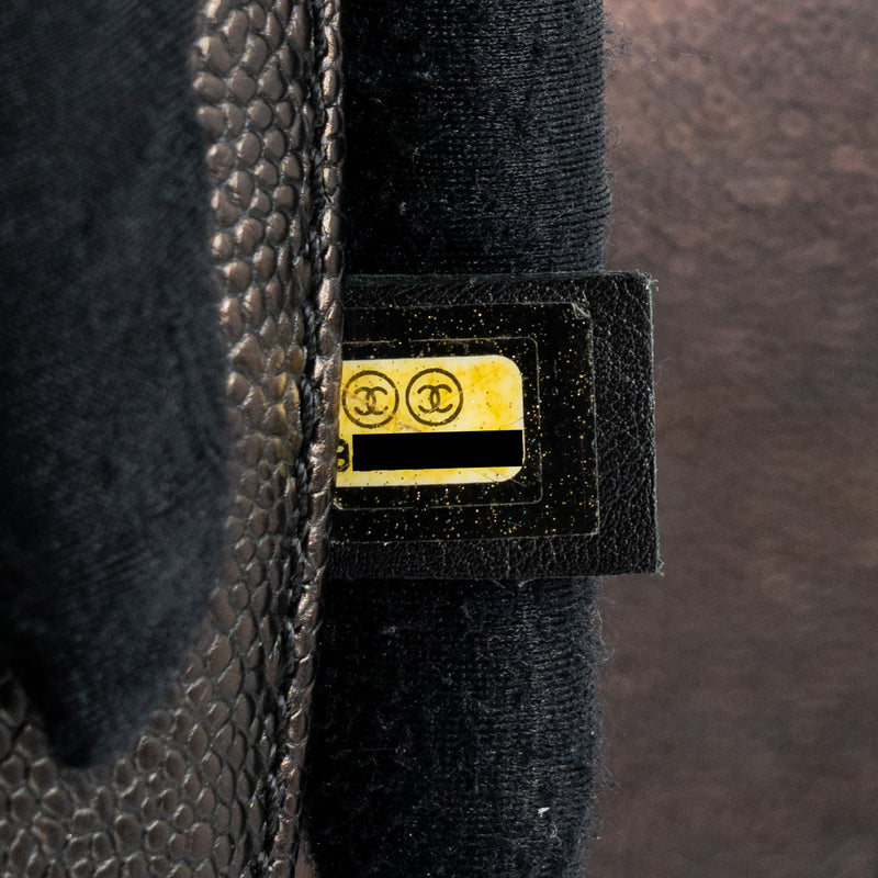 Chanel small boy bag caviar black ruthenium hardware
