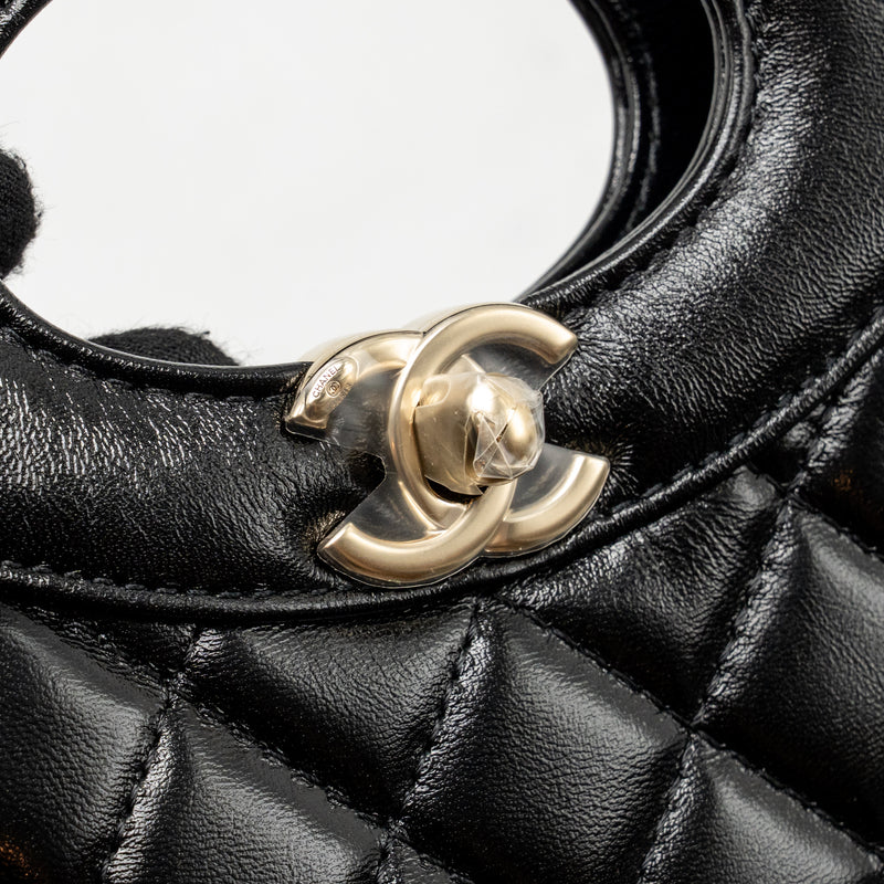 Chanel Mini 31 Bag Shiny Calfskin Black LGHW (Microchip)