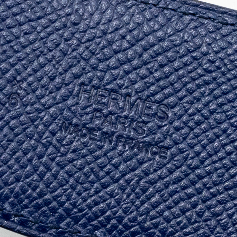 Hermes Size 95 Constance 41mm Reversible Belt Box/Epsom Blue Brushed SHW Stamp Square R