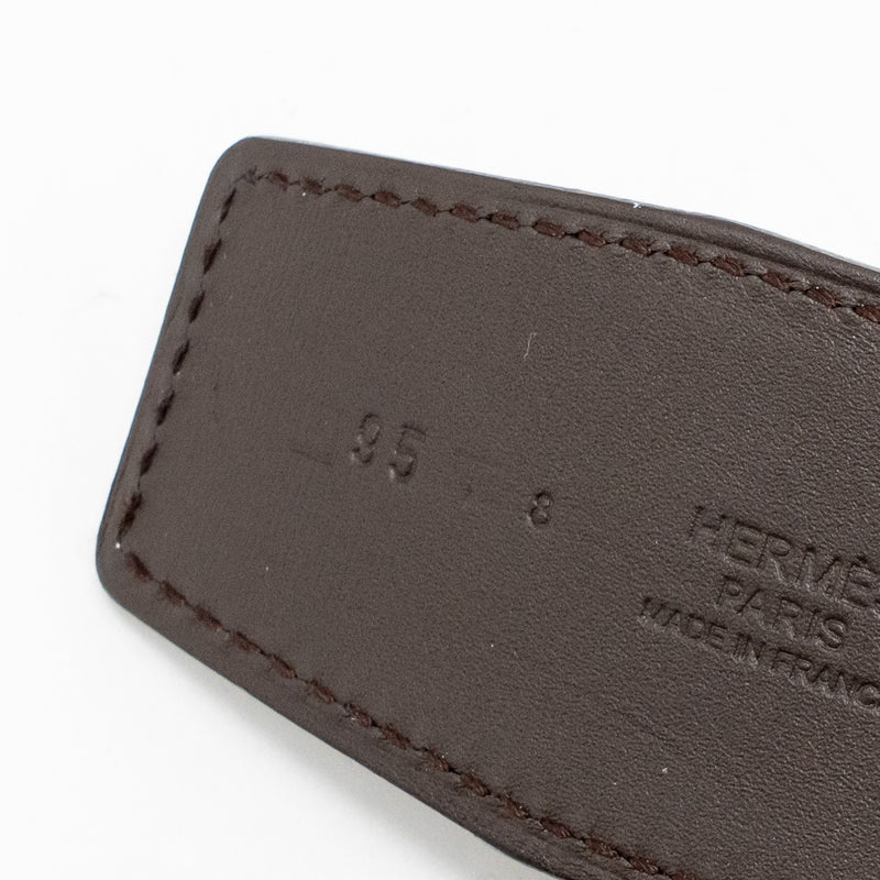 Hermes Size 95 Constance 41mm Reversible Belt Box Brown/Dark Blue GHW Stamp Square R