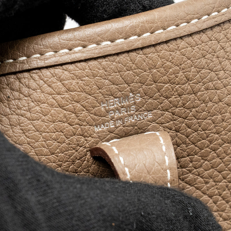 Hermes Mini Evelyne clemence etoupe SHW stamp D