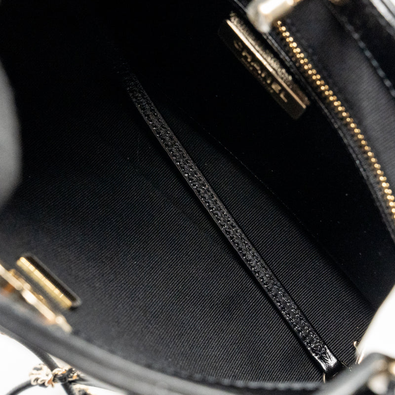 Chanel Mini 31 Bag Shiny Calfskin Black LGHW (Microchip)