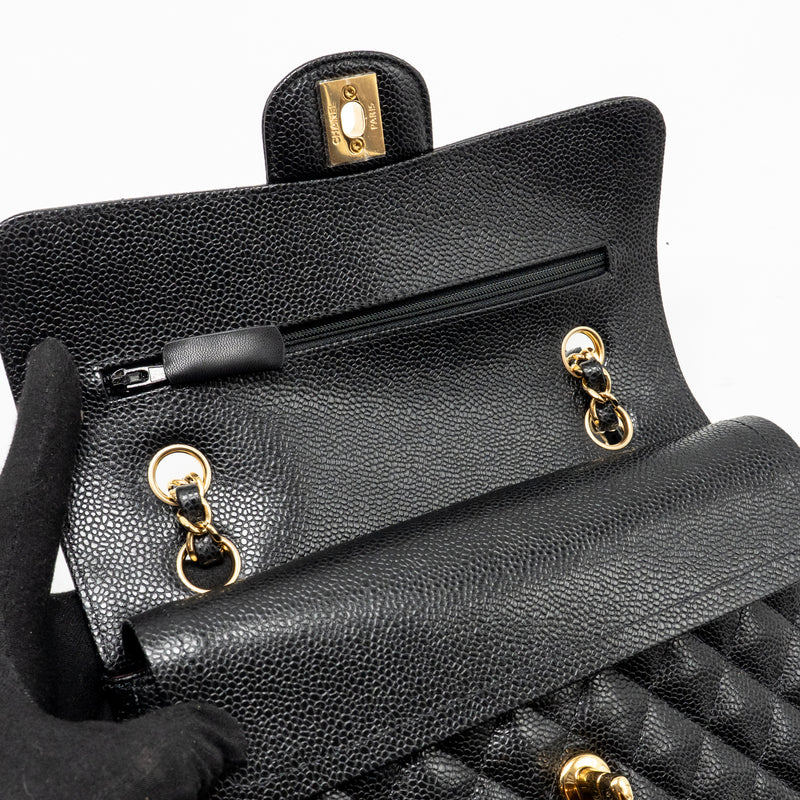 Chanel Small Classic Double Flap Bag Caviar Black GHW (Microchip)