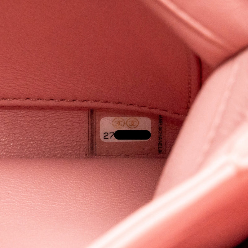 Chanel Top Handle Trendy CC Flap Bag Lambskin Pink LGHW
