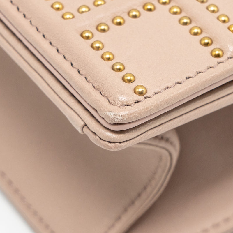 Dior Small Studded Diorama Dark Pink GHW