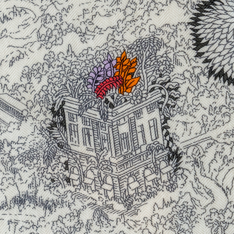 Hermes 140cm Retour A La Nature Scarf Cashmere/ Silk Multicolour