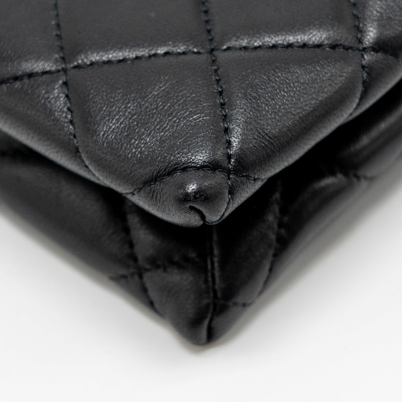 Chanel Clutch with Crystal/Pearl Charms Lambskin Black LGHW