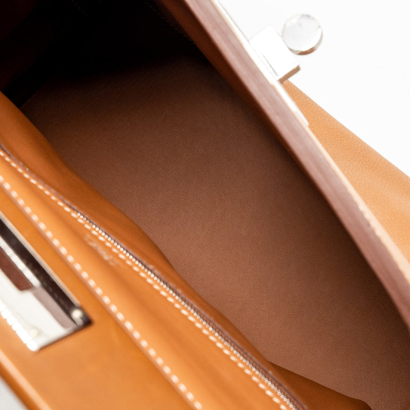 Hermes 24/24 2424 - 29 bag barenia faubourg fauve SHW stamp D