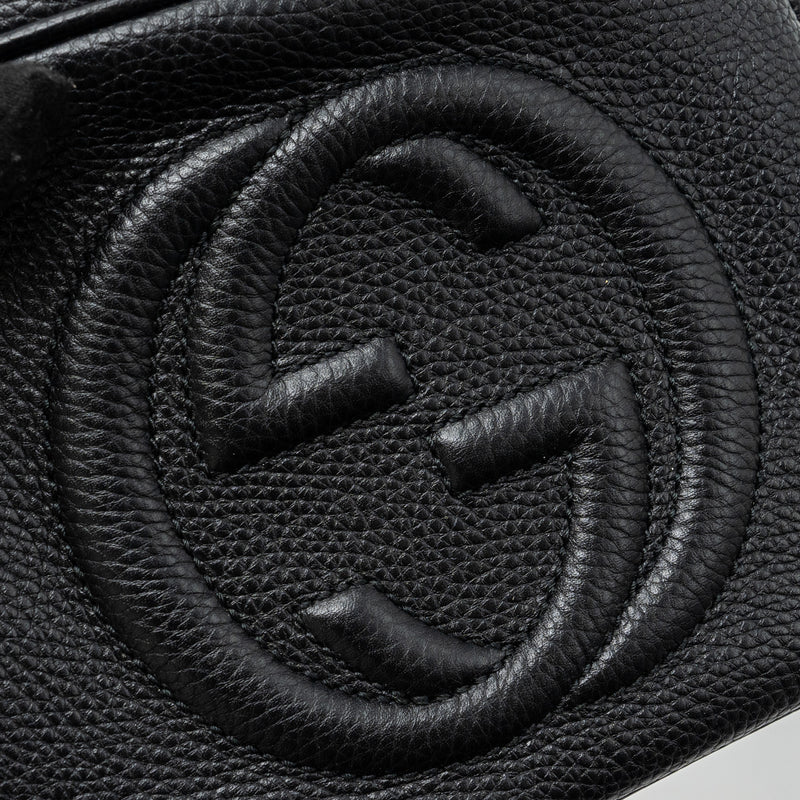 Gucci soho disco camera bag grained calfskin black GHW