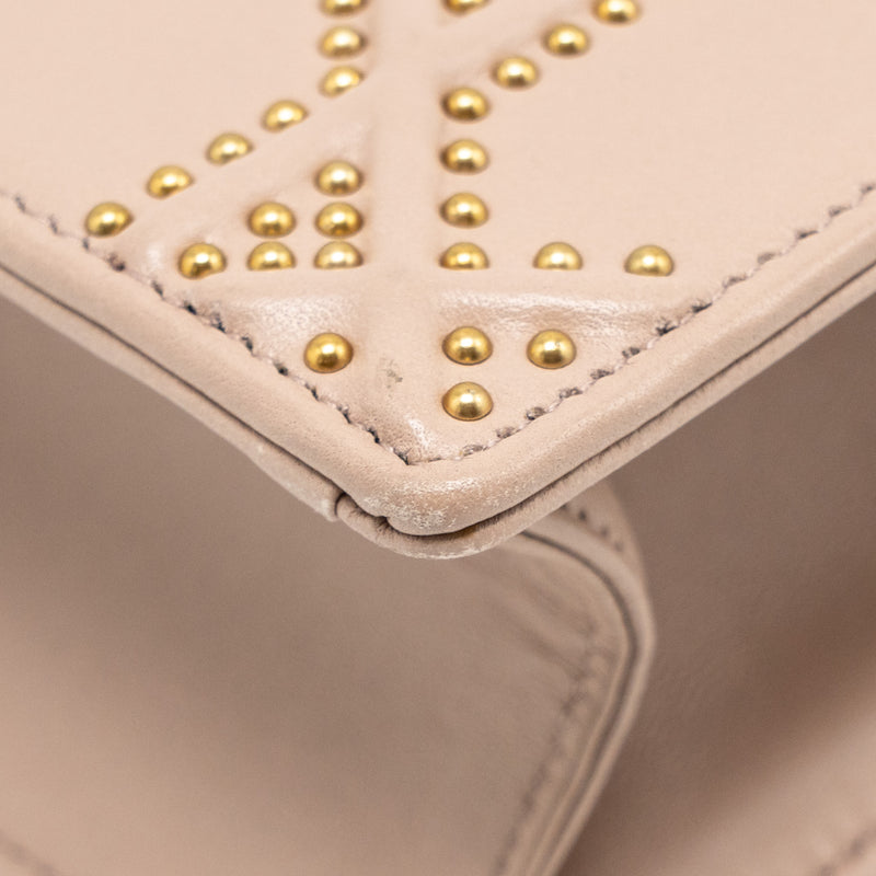 Dior Small Studded Diorama Dark Pink GHW