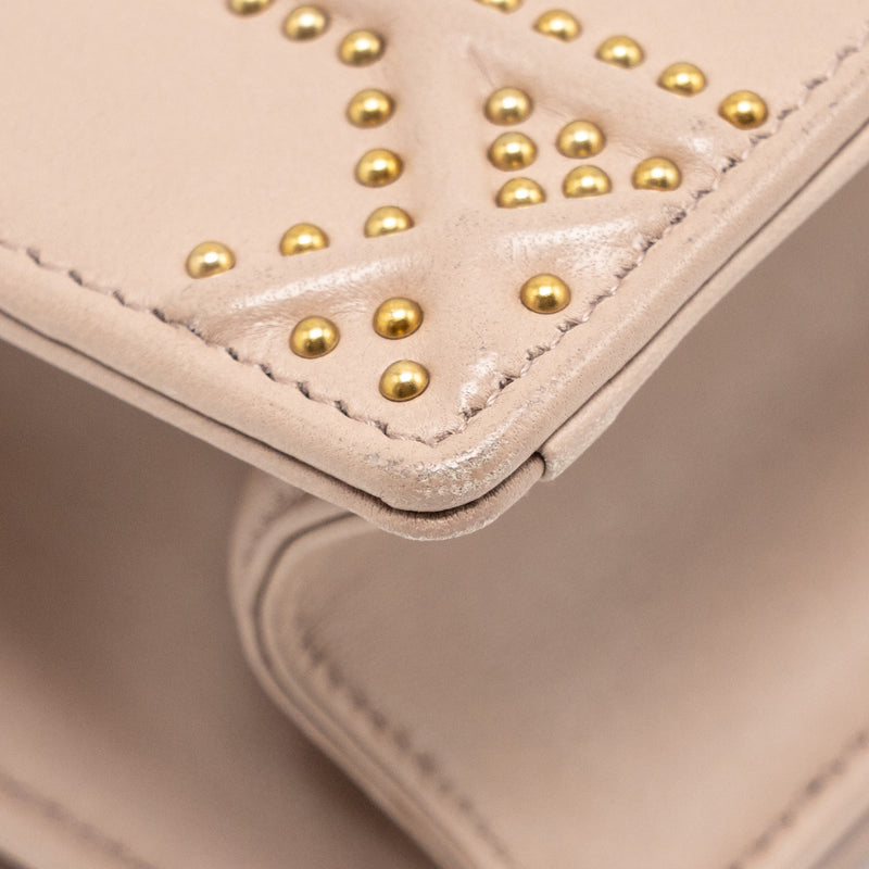 Dior Small Studded Diorama Dark Pink GHW