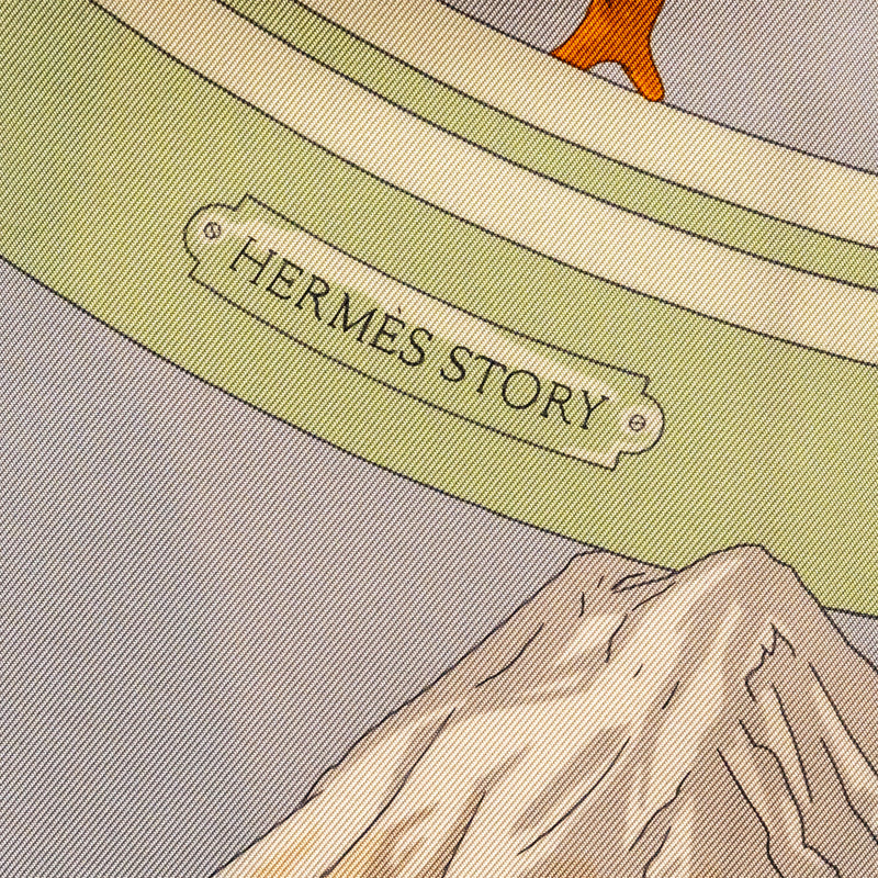 Hermes 90cm Hermes story silk scarf multicolour