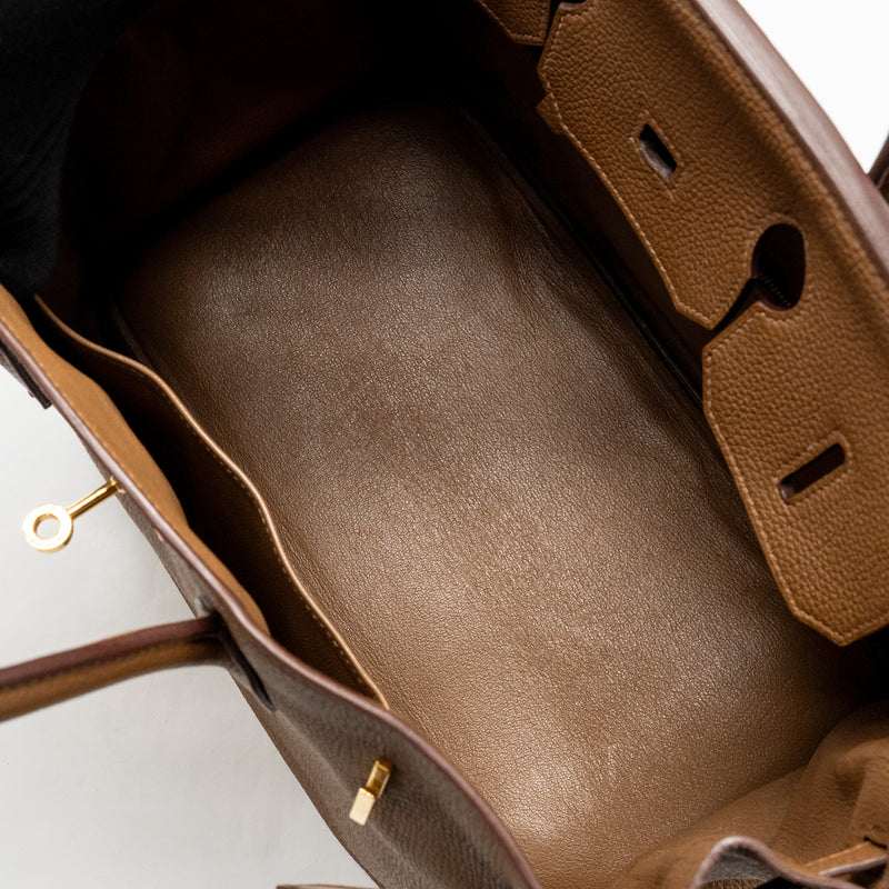 Hermes Birkin 35 Togo Alezan GHW stamp square M