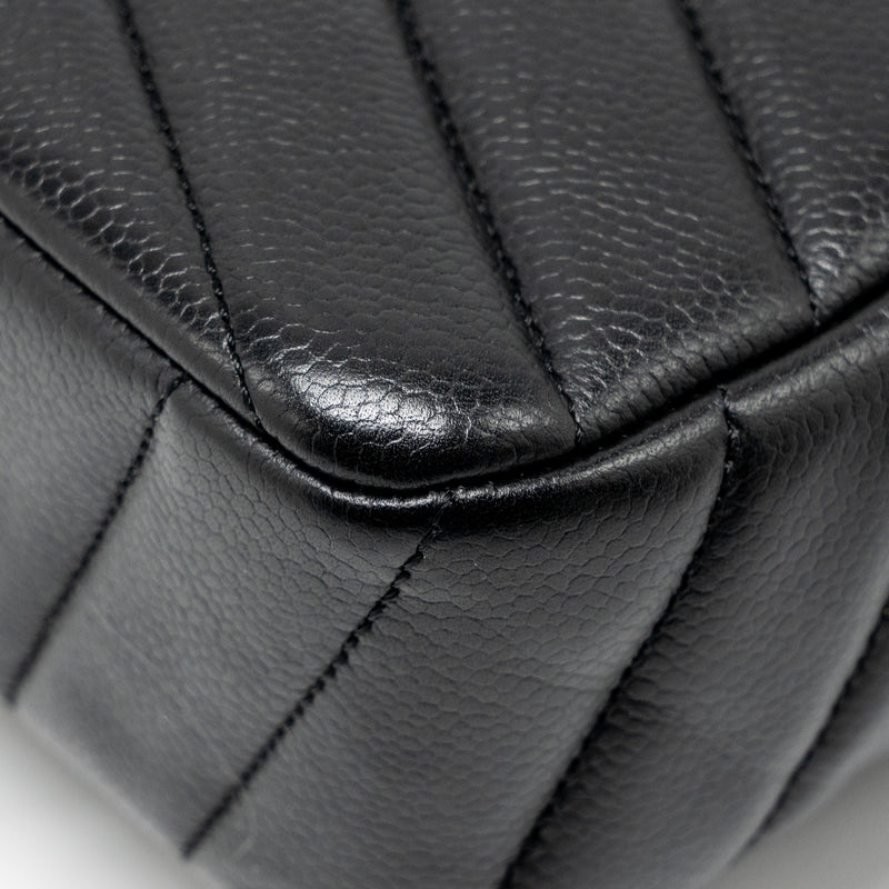 Chanel Envelop Flap Bag Chevron Caviar Black SHW