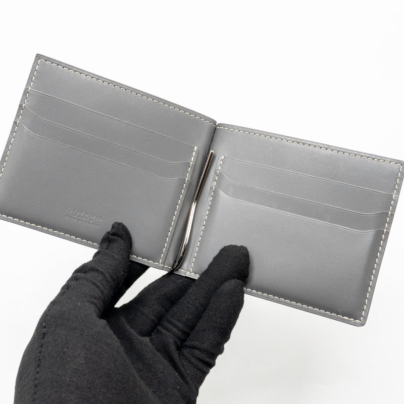 Goyard Saint-Thomas Bifold Money Clip Card Holder Goyardine Canvas Grey
