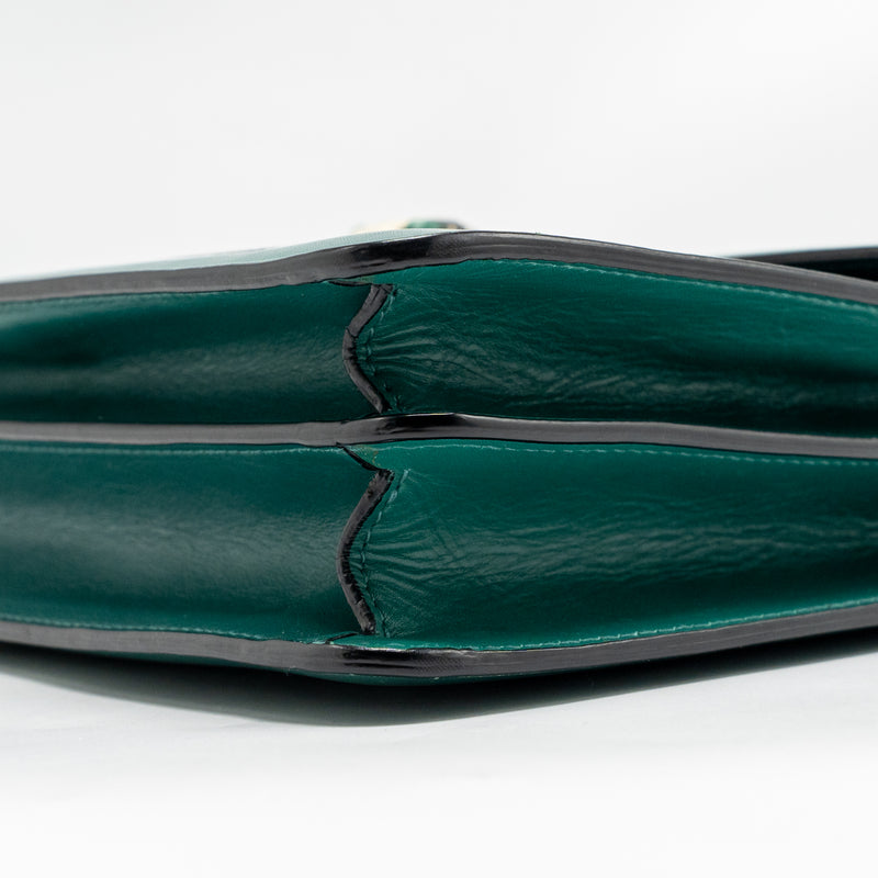Bvlgari Serpenti Forever Flap Bag Calfskin Green LGHW