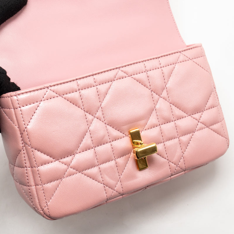 Dior Small Soft Caro Bag Lambskin Melocoton GHW