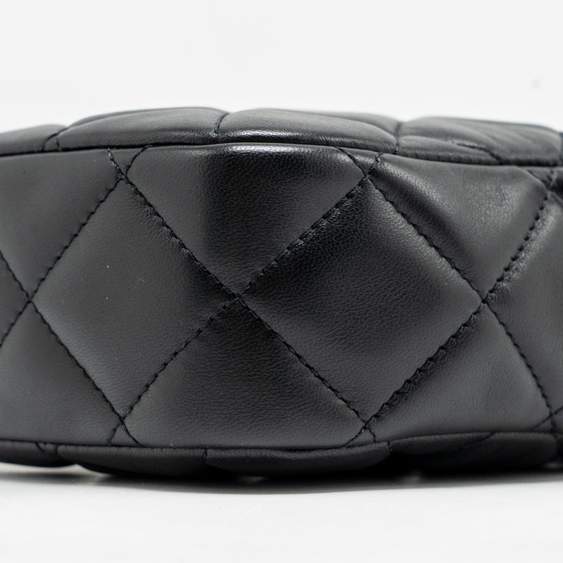 Chanel 22C My Perfect Mini Camera Case with Chain Lambskin Black GHW (Microchip)