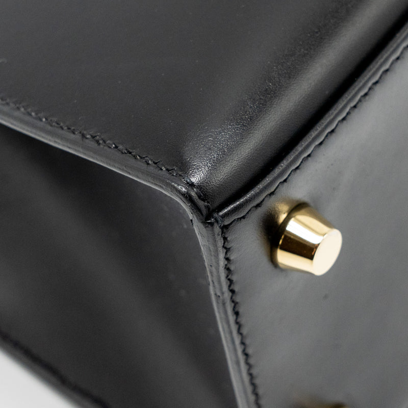 Hermes Kelly 25 Box Black GHW Stamp D
