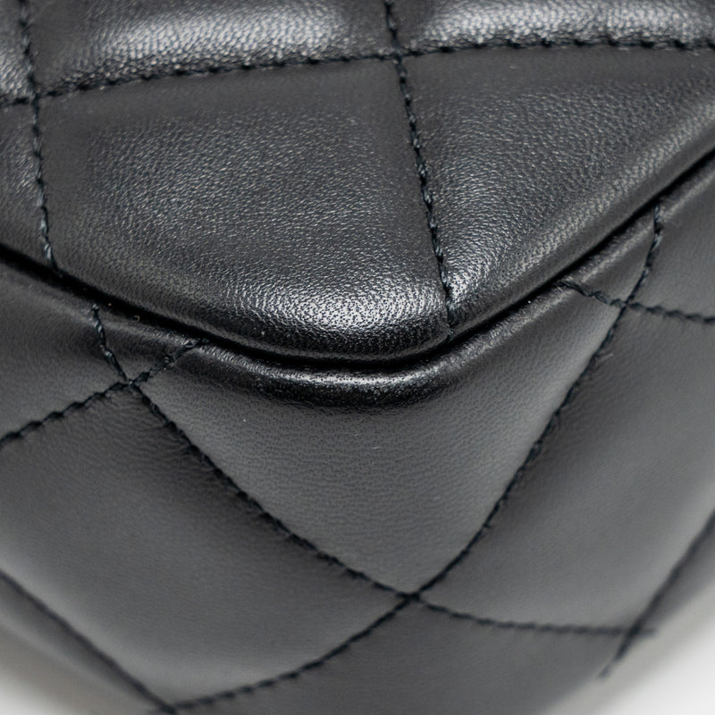 Chanel 22C My Perfect Mini Camera Case with Chain Lambskin Black GHW (Microchip)