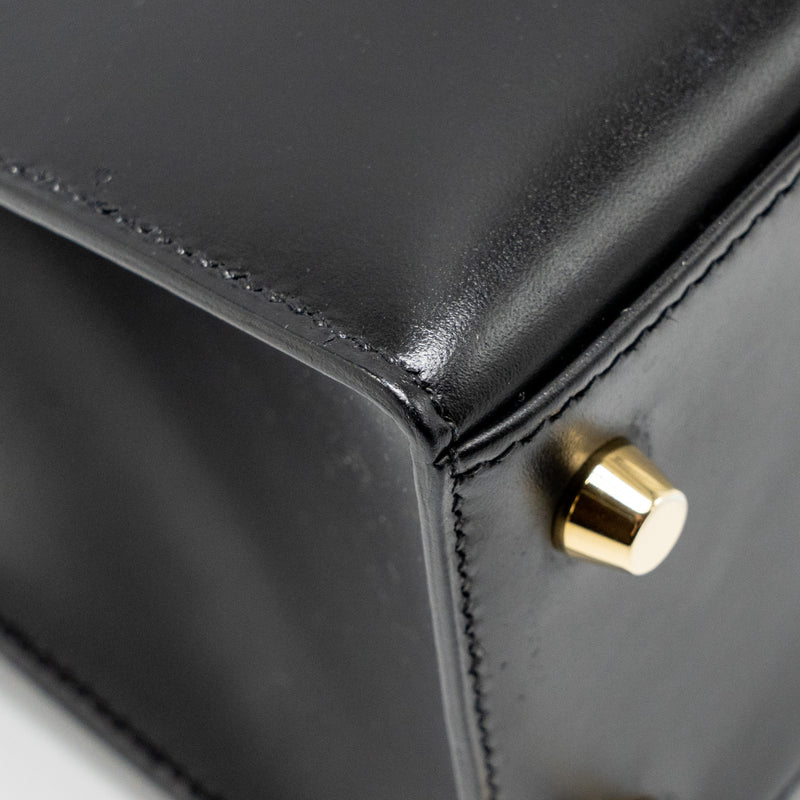 Hermes Kelly 25 Box Black GHW Stamp D