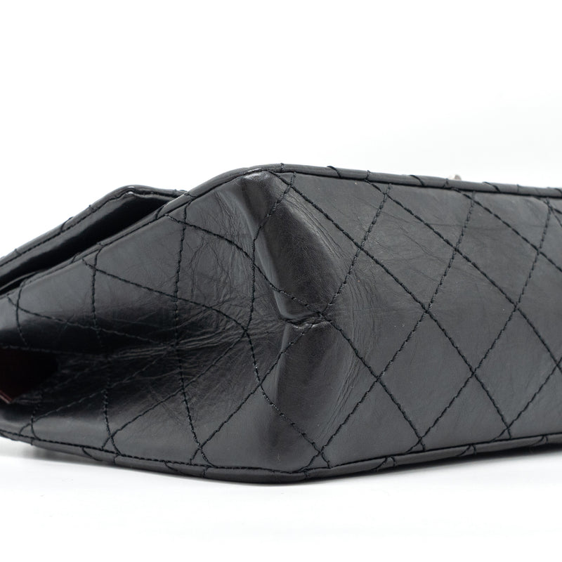 Chanel Large 2.55 226 reissue double flap bag aged calfskin black ruthenium hardware