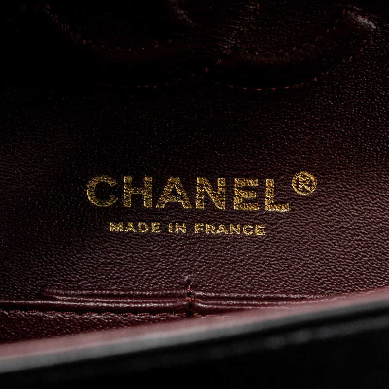 Chanel small Classic Double Flap Bag Lambskin Black GHW