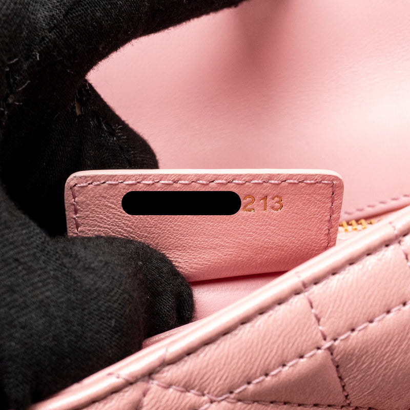 Dior Small Soft Caro Bag Lambskin Melocoton GHW