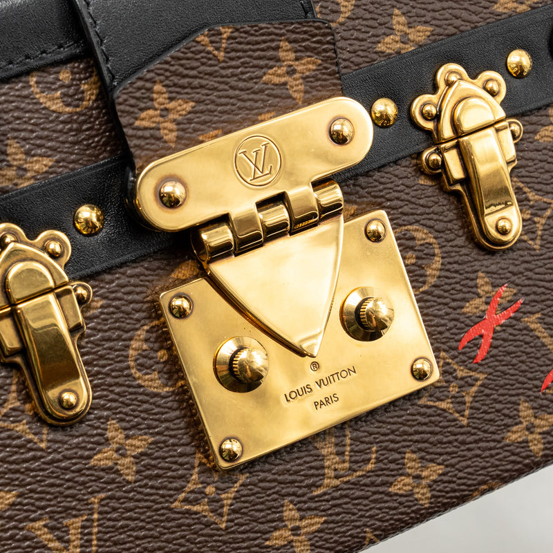 Louis Vuitton Petite Malle Monogram Canvas/Smooth Calfskin GHW