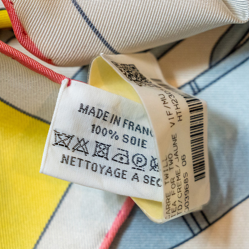 Hermes 90*90cm Silk Scarf Tea For Two Multicolour