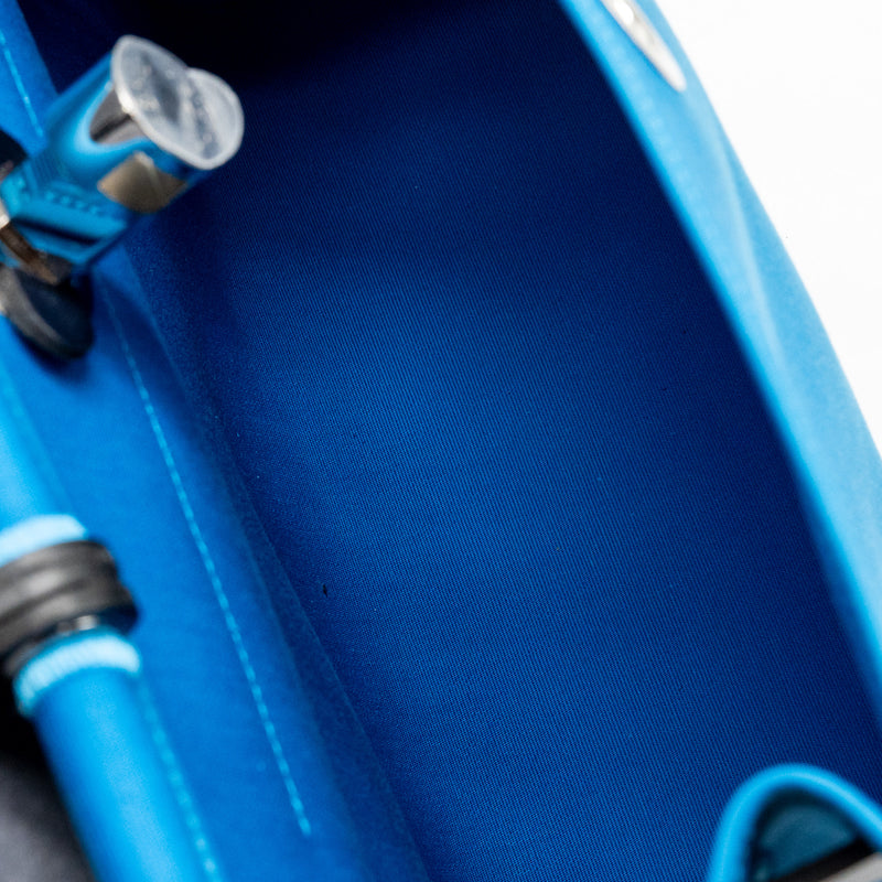 Hermes Herbag 31 Zip Bag Canvas/Hunter Blue SHW Stamp A