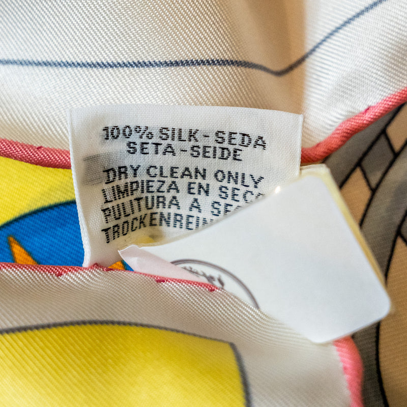 Hermes 90*90cm Silk Scarf Tea For Two Multicolour