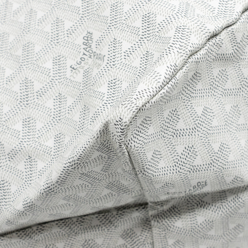 Goyard Saint Louis Tote GM Bag Goyardine Canvas/Calfskin Leather White SHW