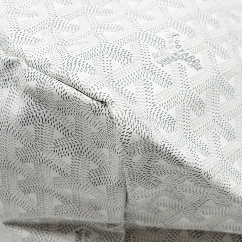 Goyard Saint Louis Tote GM Bag Goyardine Canvas/Calfskin Leather White SHW