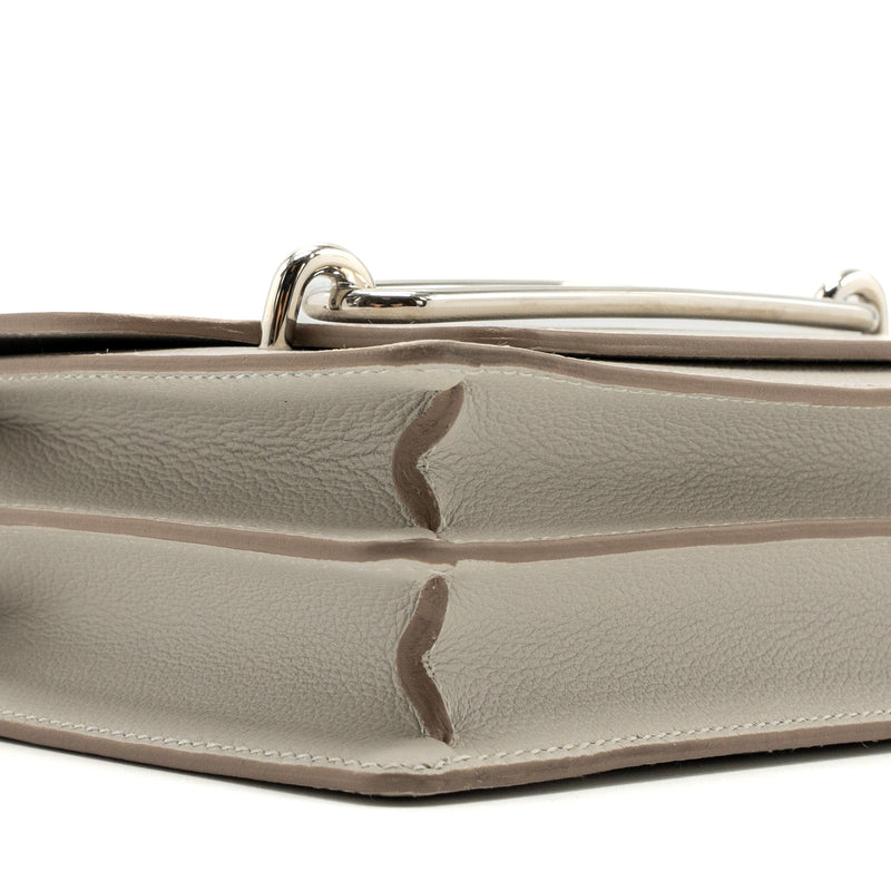 Hermes mini roulis evercolor gris perle SHW stamp D