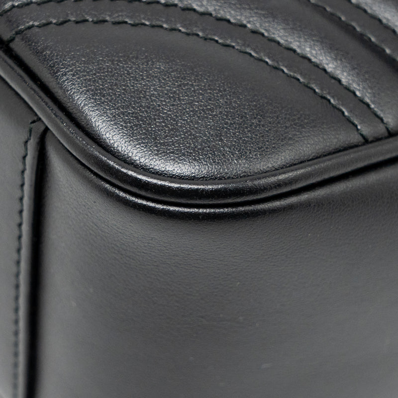 Gucci Small GG Marmont Shoulder Bag Calfskin Black GHW