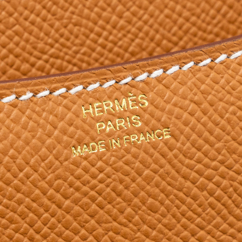 Hermes Mini Constance Epsom Gold GHW Stamp B (New Version)